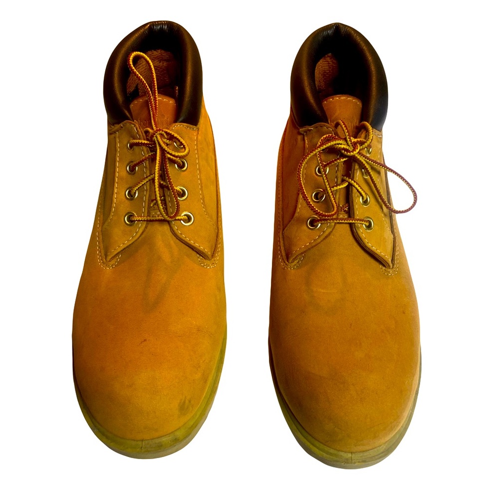Timberland Premium Wheat Color Lace Up Leather Boots Men’s Sz 8.5 Weather Proof